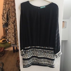 Karlie Black Sequin Cocktail Dress